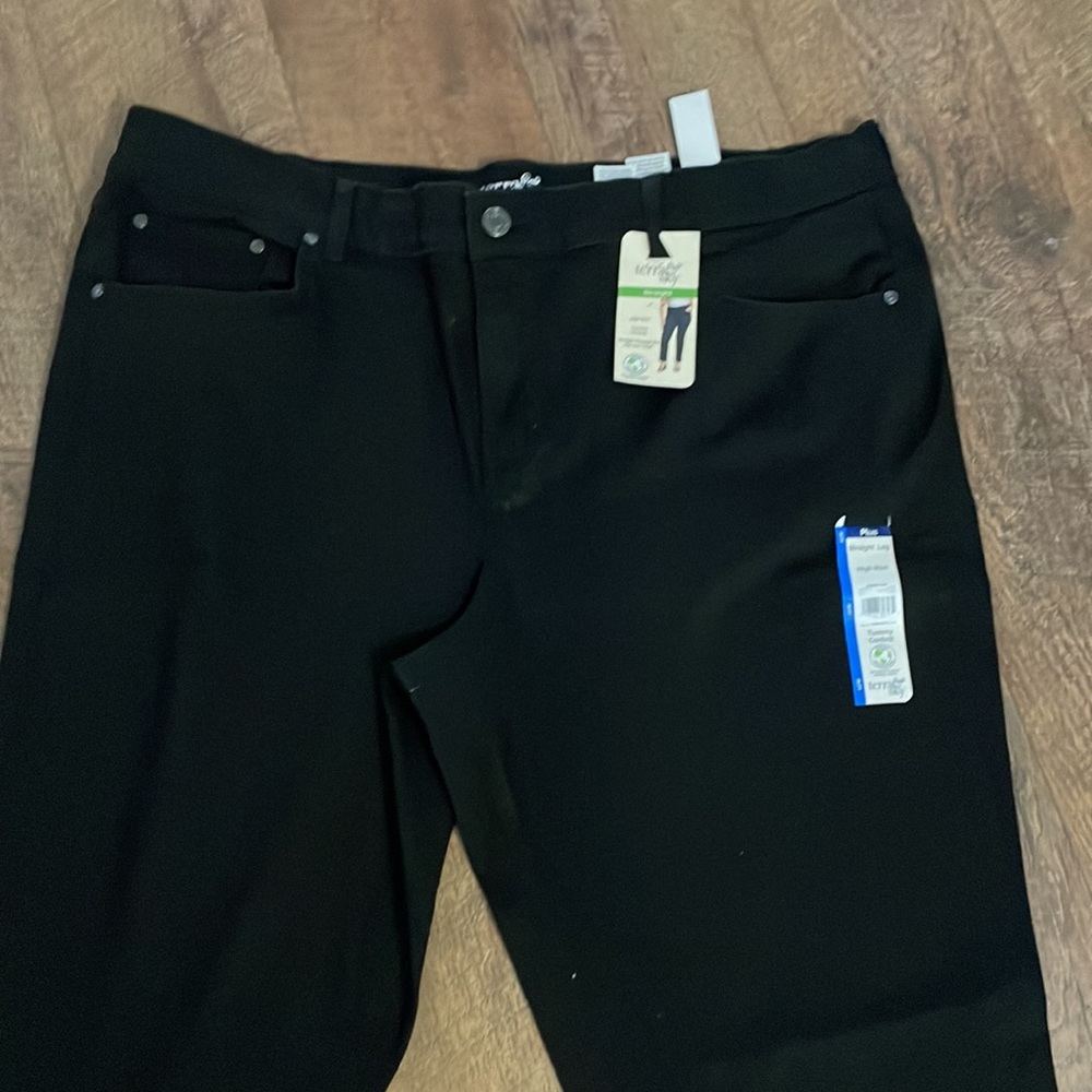 tummy control high rise black jeans - Picture 2 of 6